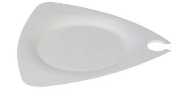 UVPA0068 Zuckerrohr Teller Trigon Glashalter weiß 26,8x25,7x1 cm PK= 50 Stk