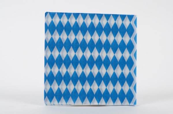 PVHY0134 Papierserviette Raute weiß-blau 33x33cm 1/4 Falz Karton= 4.000 Stk