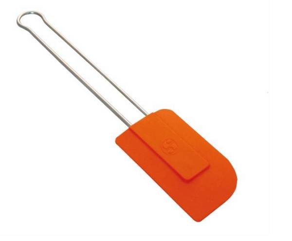 GBSC0039 Stielschaber mit Edelstahlstiel und Silikon orange, L= 32,5 cm