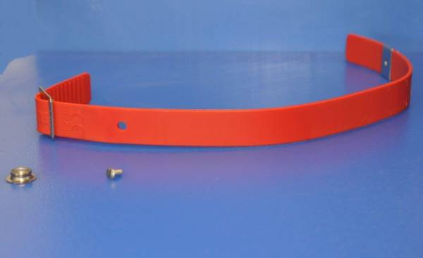 BEHA0169 EUROFLEX Stulpenband rot für 410mm Stulpe 19cm Knopf u. Schraube