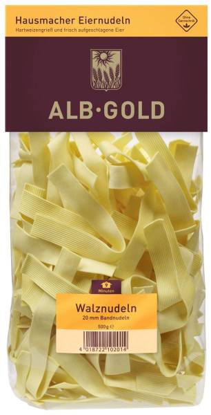 TWNU0085 Nudeln Alb-Gold Walznudel 20mm KT = 12 x 500 g #10201