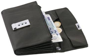 CNCO2418 Kellnergeldtasche mit 8 Fächern Rückenfach außen, Lederimitat