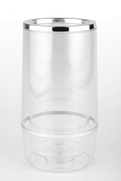 GBAP0479 Flaschenkühler doppelwandig transparent, D=12 cm, H= 23 cm