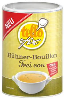 GESO0148 Tellofix Hühner-Bouillon o. Zusätze 10,5 L, KT=12 Dosen mit je 231 g