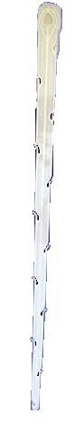KLHA0062 Schinkenhänger Kunststoff weiß mit 12 Einkerbungen 12x22-62-1030 mm