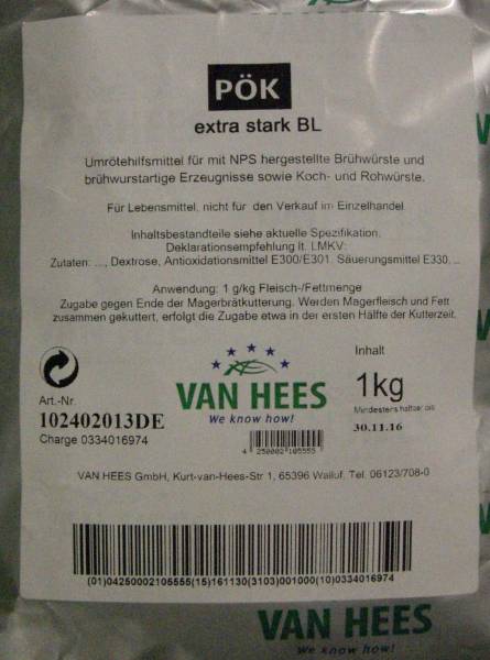 Umrötehilfsmittel für Brüh- Roh 1 kg Van Hees Leber-Pök und Kochwurst 