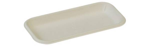 UVPA0080 Zuckerrohr Teller Tray weiß 18x9x1,7 cm KT=1000 Stk