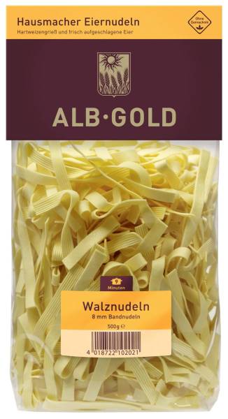 TWNU0013 Nudeln Alb-Gold Walznudel 8mm KT = 12 x 500 g #10202