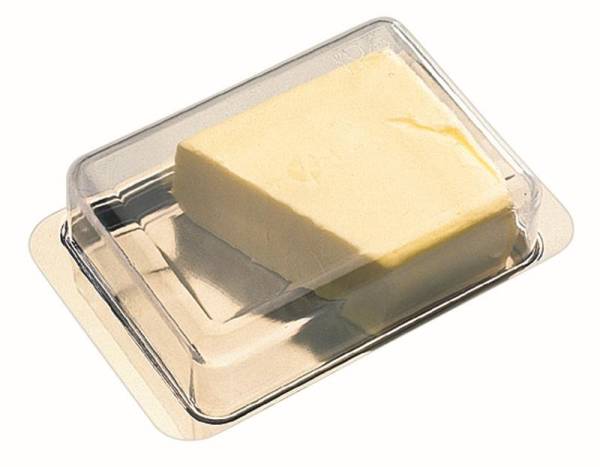GBAP0362 Kühlschrank-Butterdose Edelstahl 16 x 9,5 cm, Höhe= 5,5 cm
