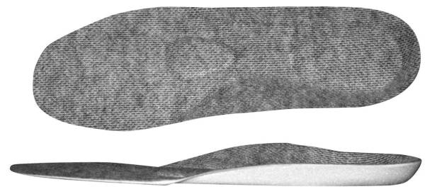 BEST1004 Einlegesohlen grau Gr. 44 aus PE-Schaum mit Frotteebezug
