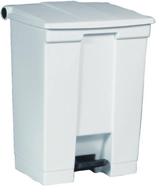 KSBH0066 Abfallbehälter 90 L weiß, fahrbar mit Fußbetätigung aus Kunststoff