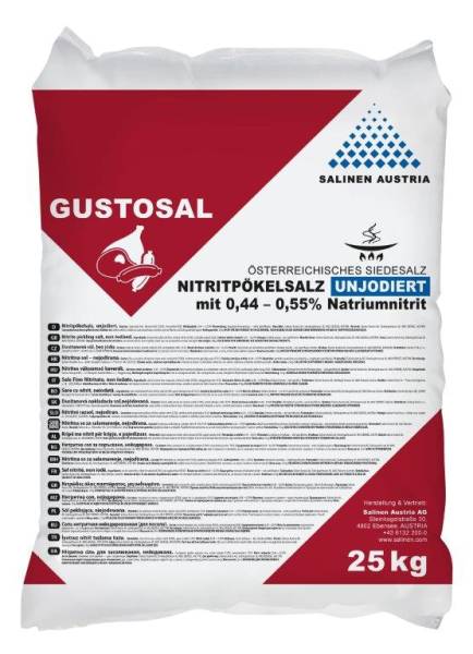 H1SA0027 Pökelsalz ohne Jod Gustosal NPS 0,4-0,5% Nitrit Sack 25 kg