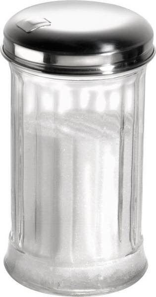GBAP0607 Zuckerdosierer Glas m. Klappdeckel 0,32 L, D= 7,5 cm, Höhe= 13,5 cm