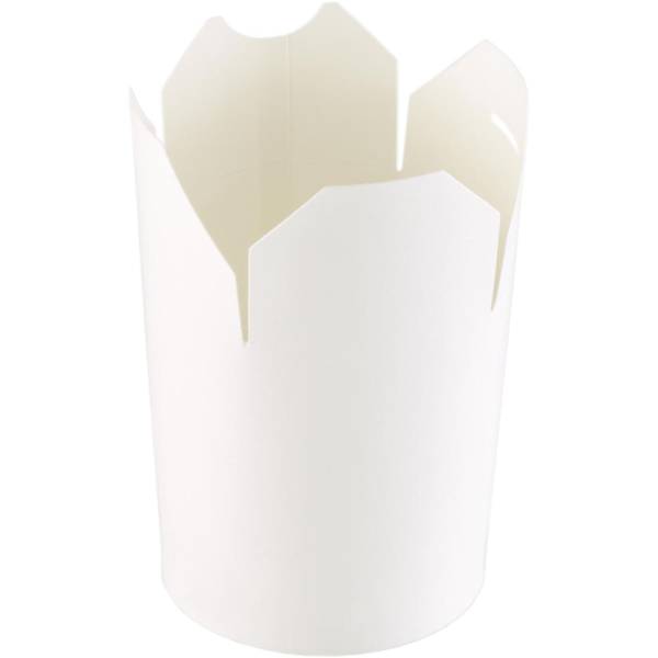 PVBE0065 Wokbox weiß aus Pappe 95x95x110mm 810 ml, für max +100°C KT= 435 Stk