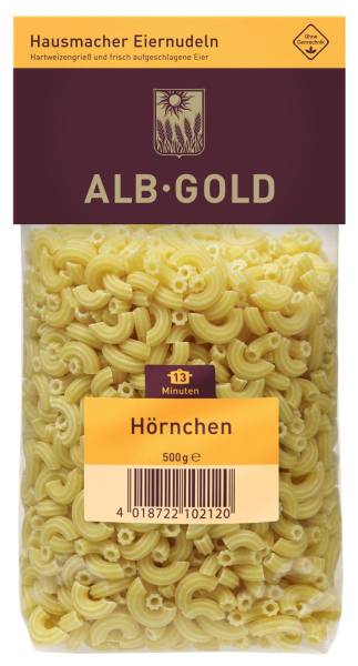 TWNU0058 Nudeln Alb-Gold Hörnchen KT = 12 x 500 g #10212
