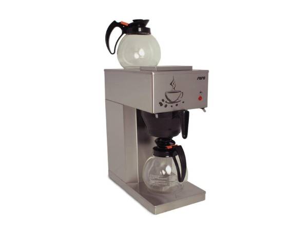 GBSA0010 Kaffeemaschine Eco m. 2 Glaskannen je 1,8 L, 9 kg, 2,0 kW, Edelstahl