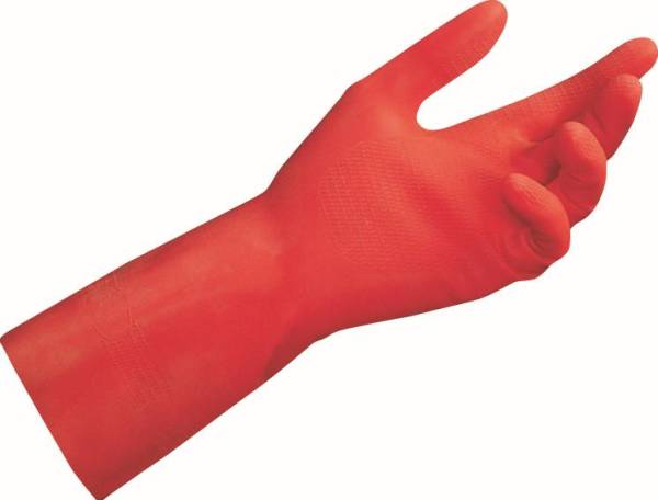 BEHA0183 Handschuh Latex rot Duo-Nit 180 Gr. 8