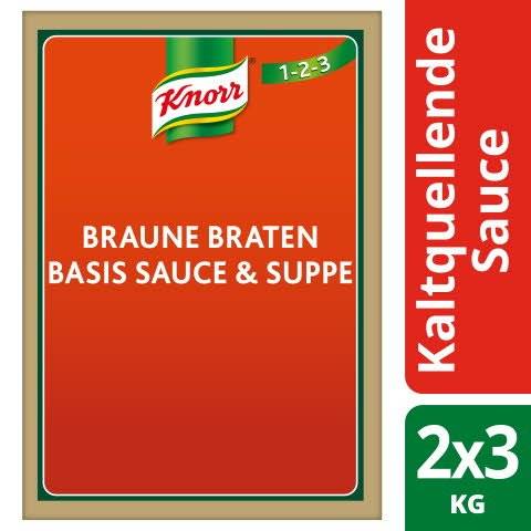 KOUN0028 Knorr braune Basis Sauce & Suppe kaltquellend Karton= 2 x 3 kg