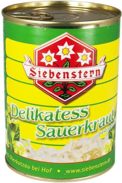 KOKR0006 Sauerkraut 850 ml Siebenstern Karton = 12 Dosen (12 x 770g ATG)