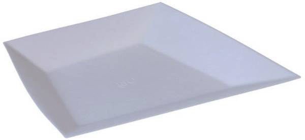 UVPA0477 Zuckerrohr Teller flach Luxa weiß 27,7x22,4x2,2/2,9 cm PK= 50 Stk
