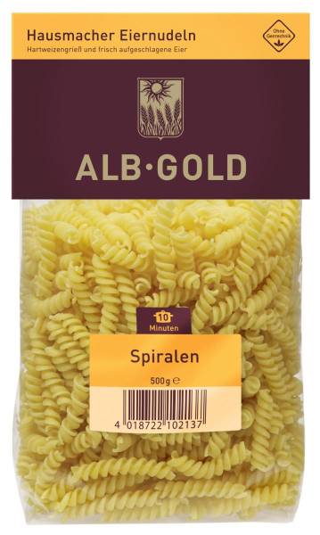 TWNU0008 Nudeln Alb-Gold Spiralen KT = 12 x 500 g #10213