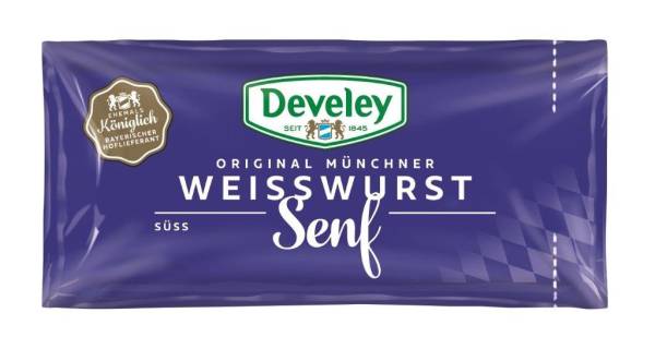 EMSE0010 Develey Münchner Weißwurst-Senf 15 ml-Portionsbeutel Karton=200 BT