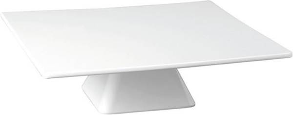 GBAS0303 Servier- & Tortenplatte Casual Melamin weiß, 31 x 31 cm, H= 8 cm