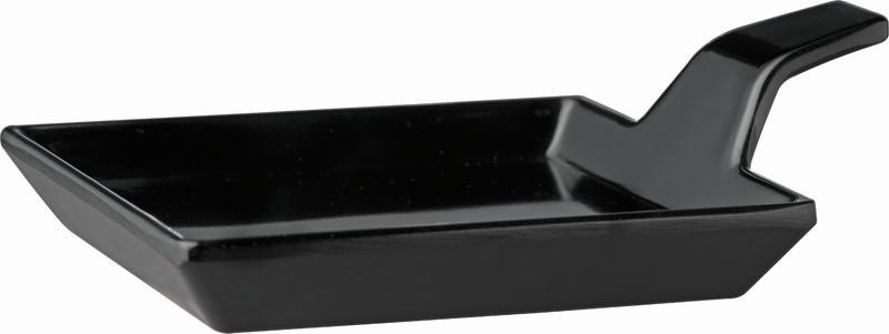Fingerfood-Teller Melamin schwarz 9,5x9,5 cm günstig