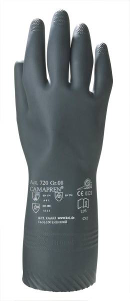 BEHA0052 Handschuh Gummi schwarz Gr. 9