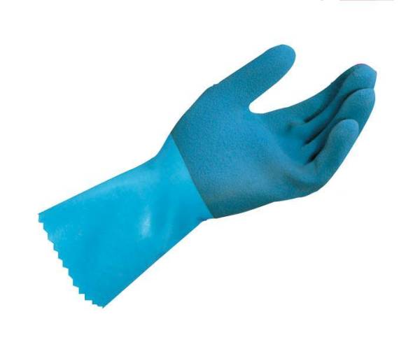BEHA0185 Handschuh Latex blau Jersette 301 Gr. 7