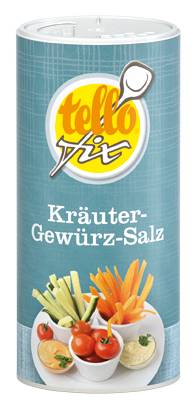 GESO0175 Tellofix Kräuter-Gewürz-Salz ohne Zusätze KT= 12 Dosen mit je 175 g