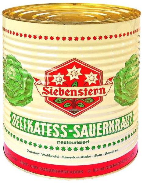 KOKR0007 Sauerkraut Siebenstern Dose = 10 L (9700g ATG)