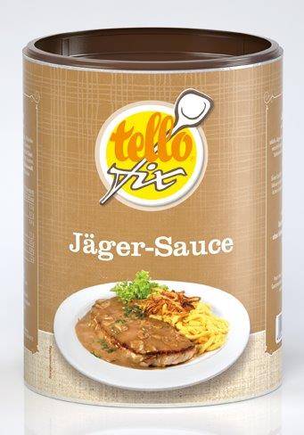 GESO0159 Tellofix Jäger-Sauce ohne Zusätze 4 L, KT= 12 Dosen mit jeweils 400 g