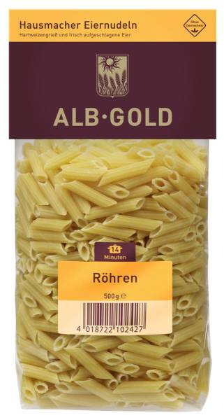 TWNU0073 Nudeln Alb-Gold Röhren (Penne) KT = 12 x 500 g
