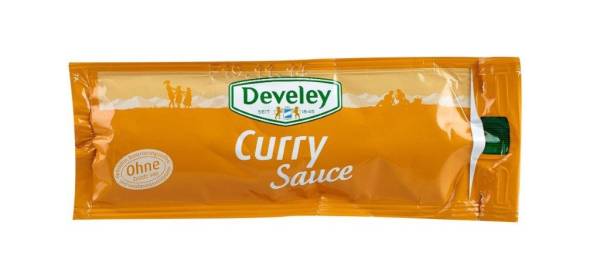 EMKT0025 Curry-Sauce von Develey 20 ml-Portionsbeutel Karton= 150 BT