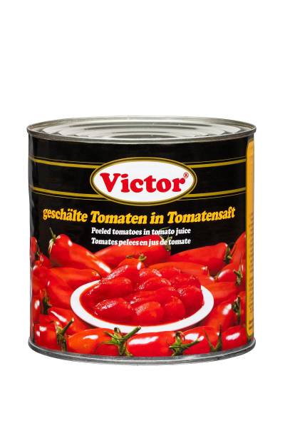 KOGM0011 Tomaten geschält VICTOR Dose = 2550 g, Abtr.-Gew. 1530 g